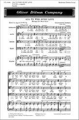 All Ye Who Music Love SATB choral sheet music cover